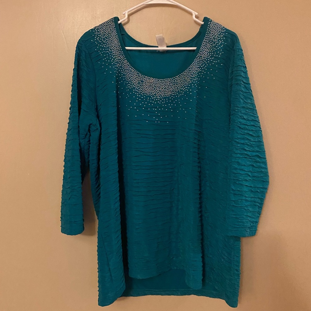 Decorated Original 3/4 Sleeve top 2X